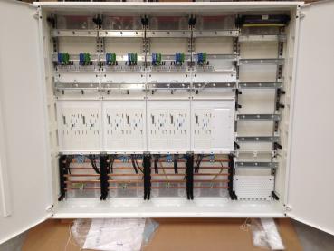 F-tronic Zählerschrank 7x eHZ Zählerfeld mit Datenschnittstelle + 1x Verteilerfeld mit APZ, 5-feldrig